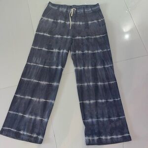 Sundry coastal tie dye lounge pants 4/XL blue white. New. Nwot Flowy wide leg
